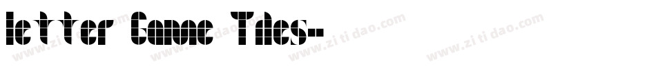 Letter Game Tiles字体转换